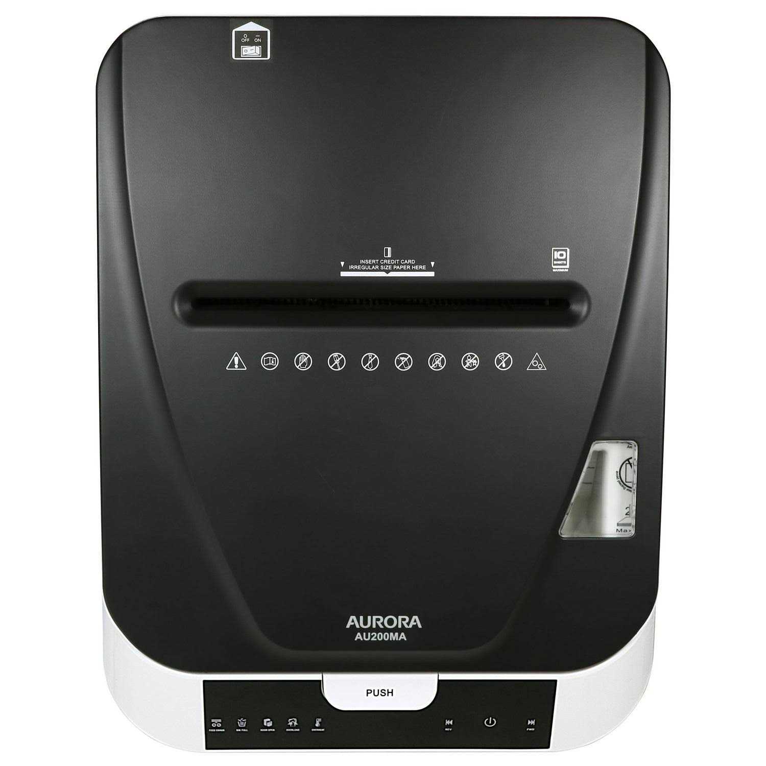 Aurora Commercial Grade 200-Sheet Auto Feed High Security Micro-Cut Paper Shredder 60 Minutes Security Level P-5 - Image 5