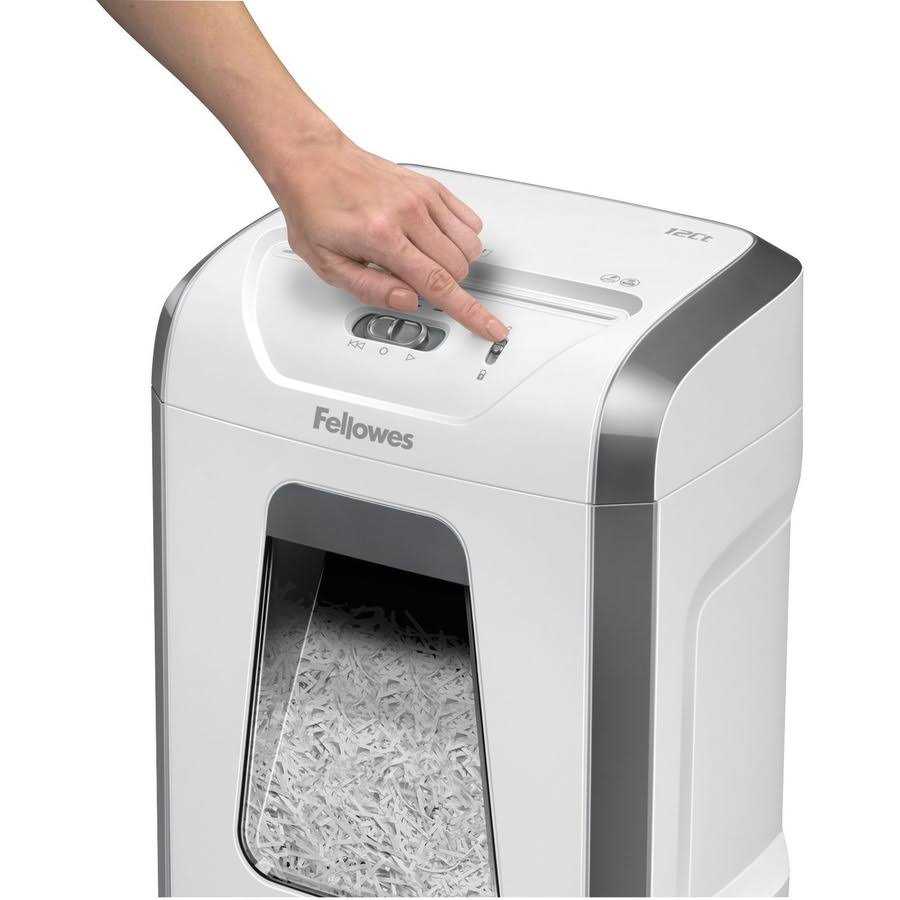Fellowes Powershred 12-Sheet Cross-Cut Paper Shredder - Image 5