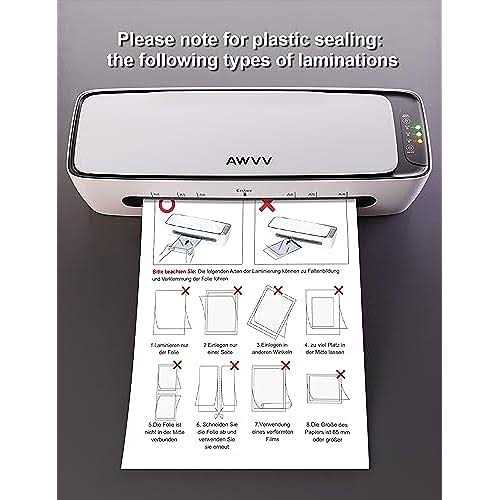 AWVV Laminator 6in 1 Laminator Machine 9 Inch A4 Laminating Machine - Image 3
