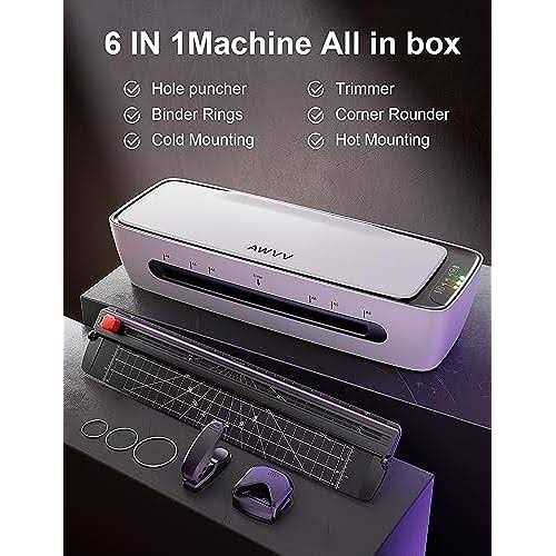 AWVV Laminator 6in 1 Laminator Machine 9 Inch A4 Laminating Machine - Image 5