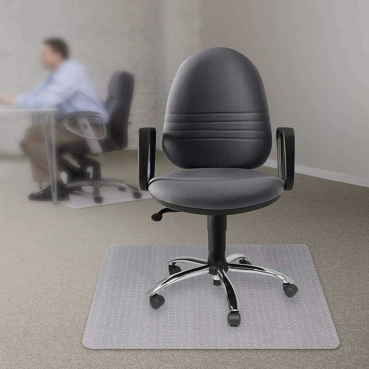 Kuyal Office Chair Mat for Carpets,Transparent Thick and Sturdy Highly Premium Quality Floor Mats for Low and No Pile Carpeted Floors - Image 4