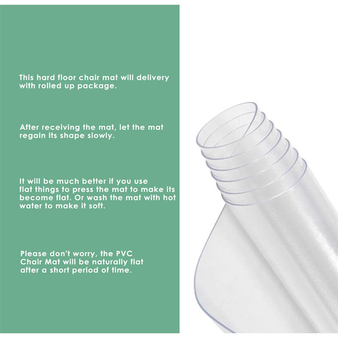 Costway 47'' x PVC Chair Floor Mat Home Office Protector - Image 5