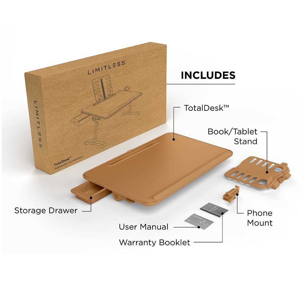 Limitless TotalDesk Portable Workstation Lap Desk Adjustable Height and Tilt - Image 4