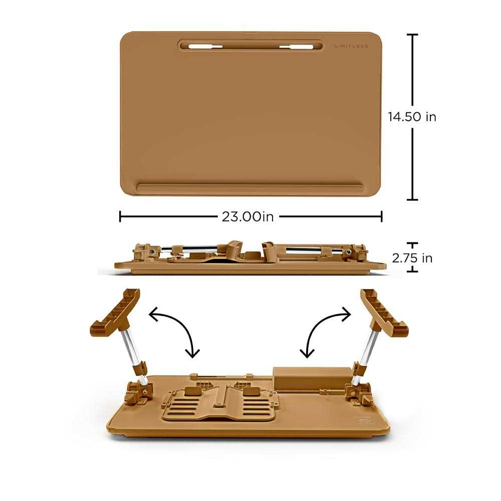 Limitless TotalDesk Portable Workstation Lap Desk Adjustable Height and Tilt - Image 5