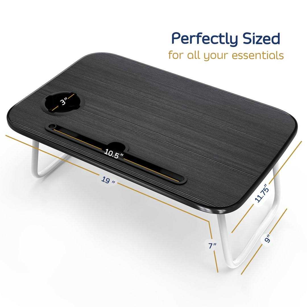 Nestl Adjustable Laptop Bed Tray Table Portable Lap Desk with Foldable Legs - Image 3