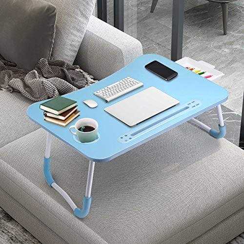 Slendor Laptop Desk Laptop Bed Stand Foldable Laptop Table Folding Breakfast Tray Portable Lap Standing Desk Reading and Writing Holder with Drawer - Image 5