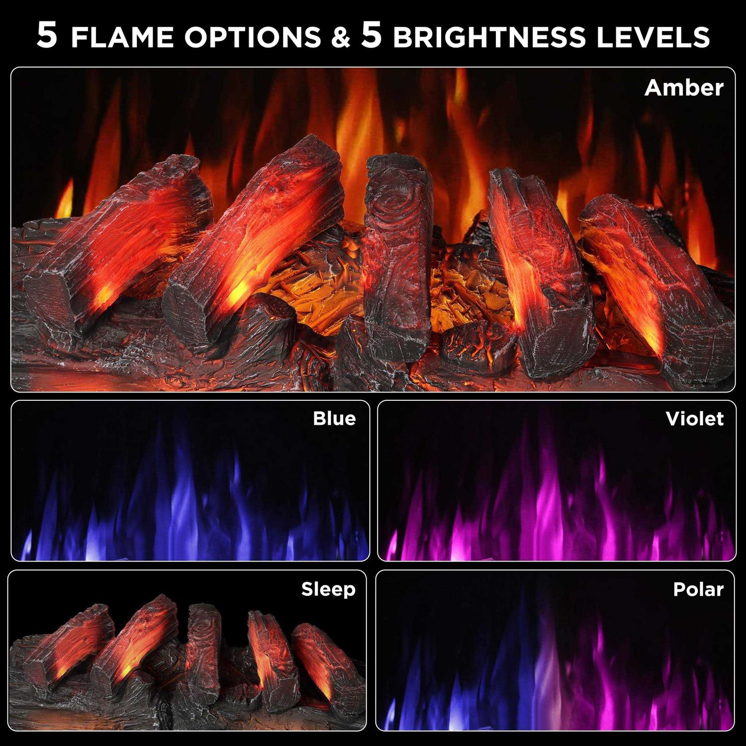 TURBRO Eternal Flame 1500W 30 WiFi Infrared Electric Fireplace - Image 4