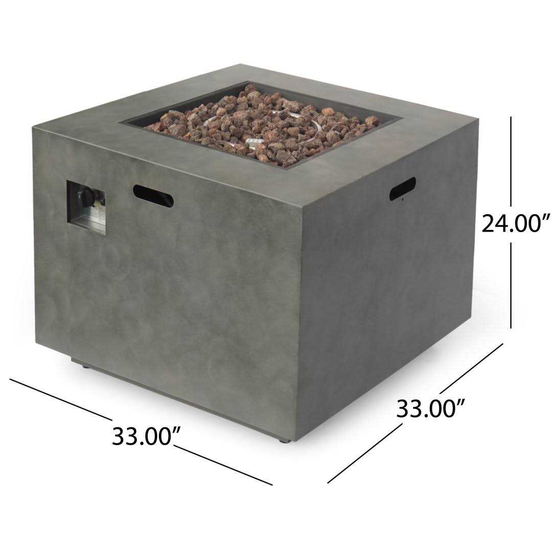 Trent Austin Design® Alsacia Outdoor Concrete Propane Fire Pit Table - Image 3