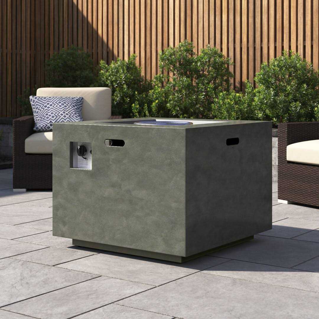 Trent Austin Design® Alsacia Outdoor Concrete Propane Fire Pit Table - Image 4