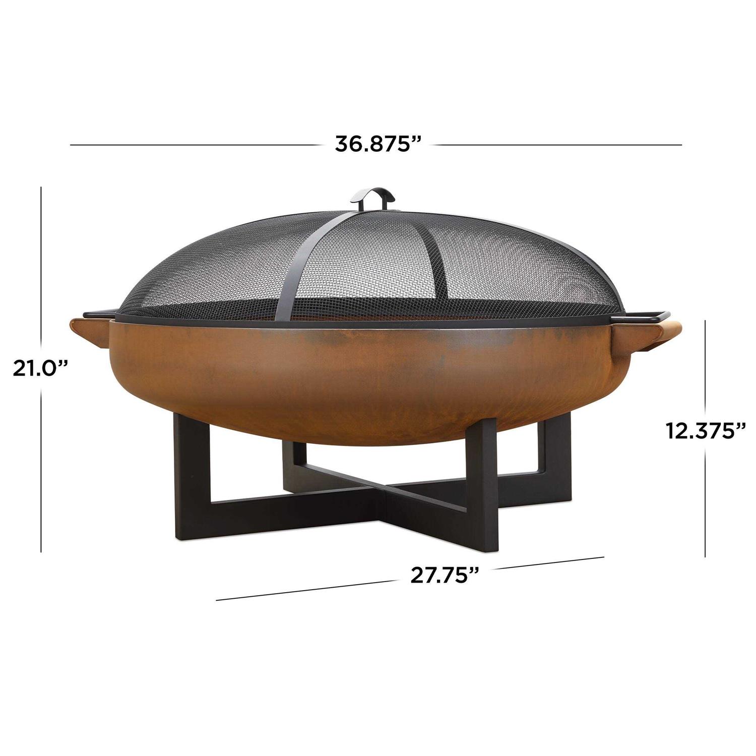 Real Flame La Porte Wood-Burning Fire Pit in Rust - Image 5