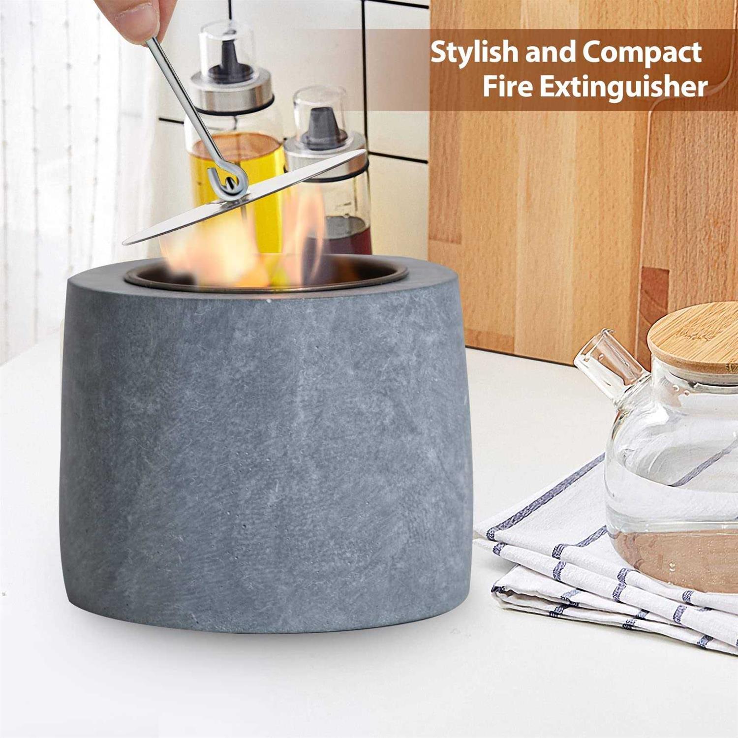 Table Top Fire Pit Bowl Concrete Tabletop Fireplace Indoor Outdoor Decor Portable Mini Rubbing Alcohol Burner Smores Maker for Patio Balcony - Image 3