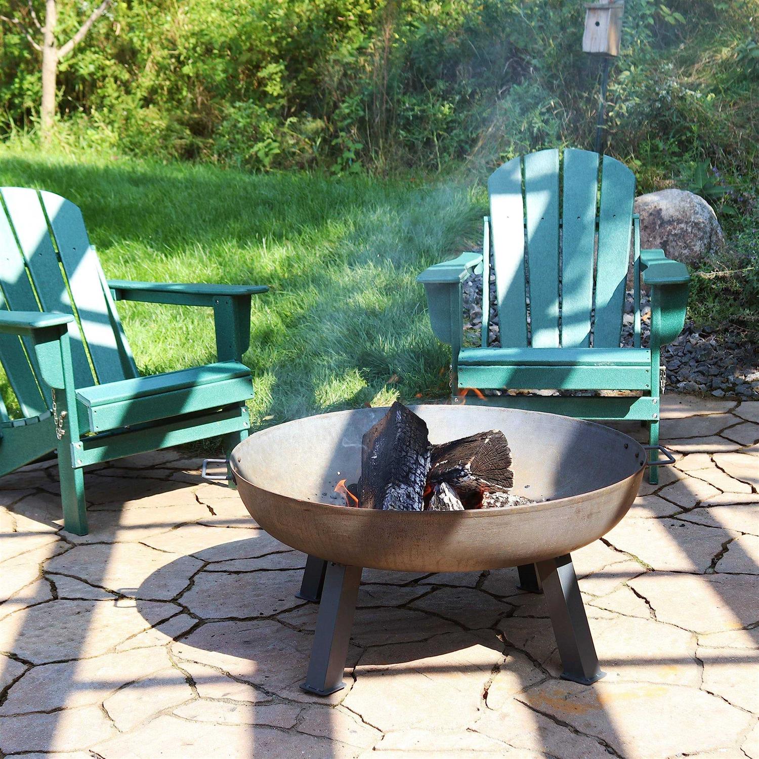 Sunnydaze Rustic Cast Iron Fire Pit Bowl - Image 4