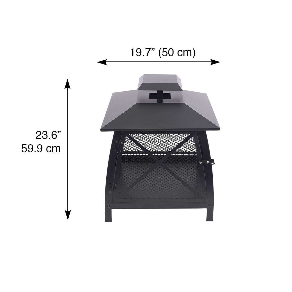 Blue Sky Outdoor 20 in. Square Fireplace with 360 Degree View WBF20 - Image 4