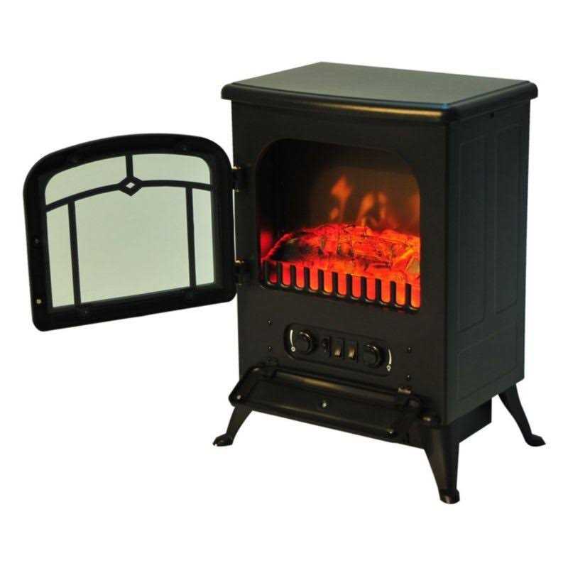HOMCOM 22 Electric Fireplace Heater - Image 3