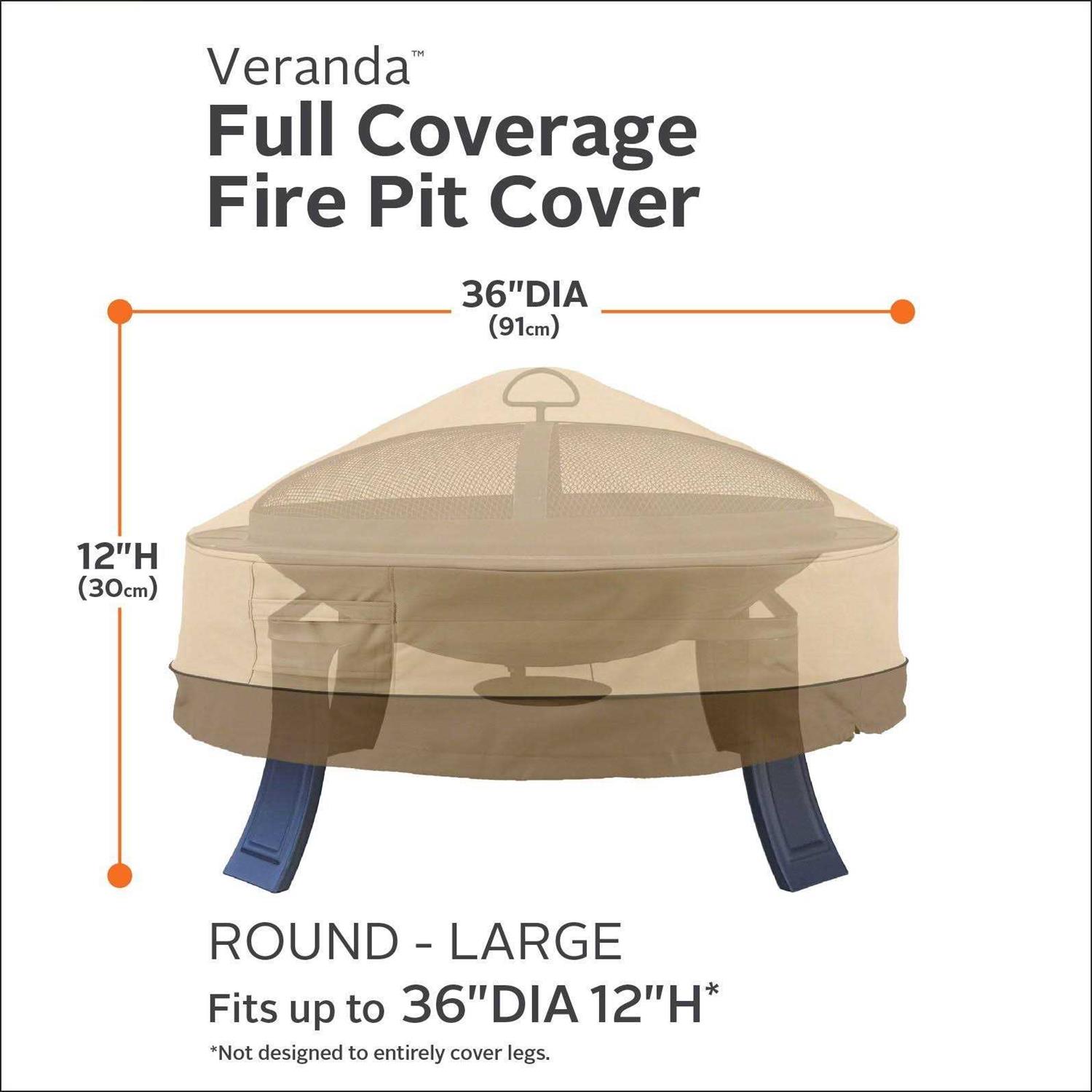 Classic Accessories Veranda Fire Pit Cover Round - Image 4