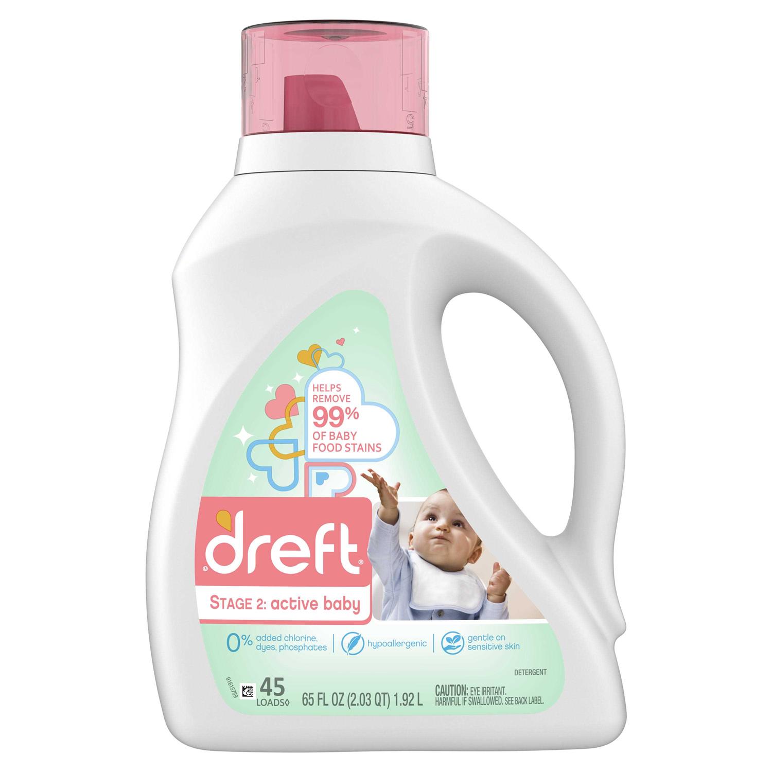 Dreft Active Baby Liquid Laundry Detergent Stage 2
