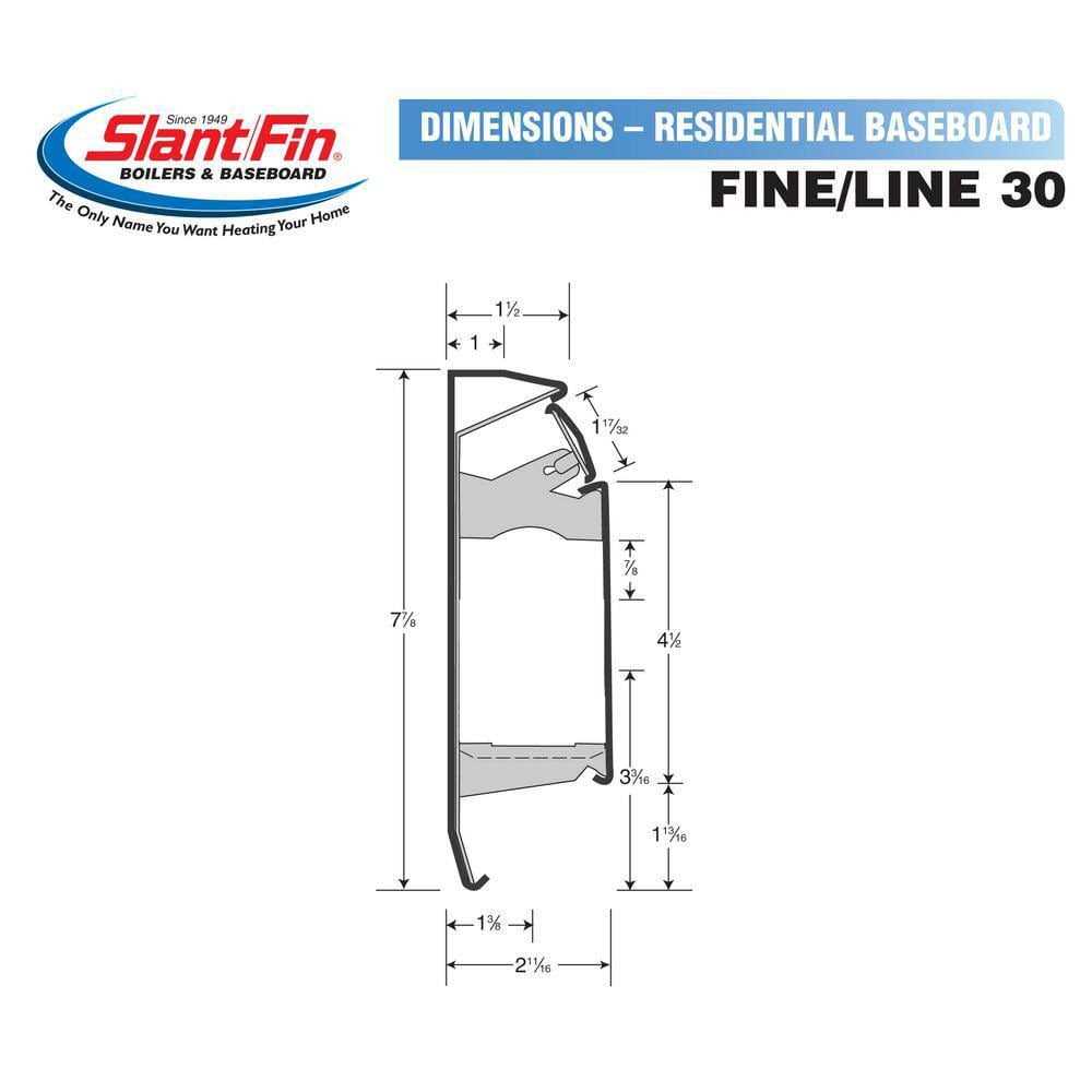 Slant/Fin Fine/Line 30 2 ft. Hydronic Baseboard Heating Enclosure Only in Nu 101-403-2 - Image 3