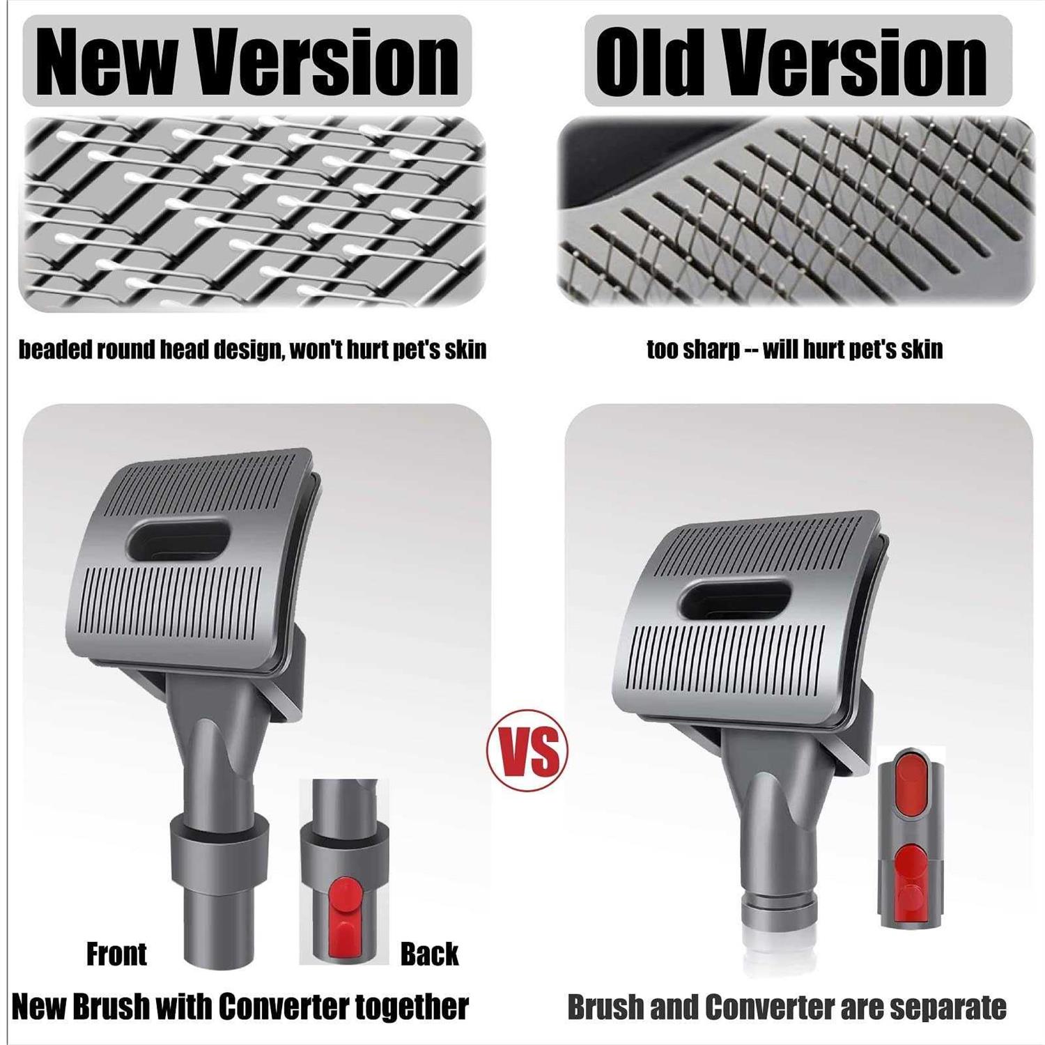 Groom Tool Attachments Brush&extension Vacuum Hose Compatible with Dyson V8 V7 V10 V11 V12 V15 Vacuum Cleaner with Quick Release Converter Adapter - Image 2