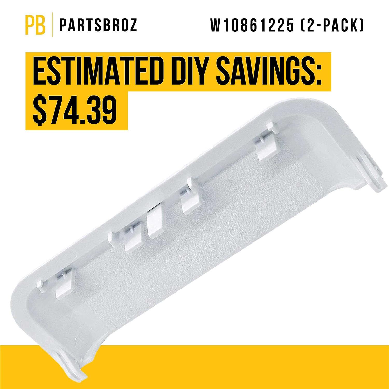 Dryer Door Handle Whirlpool Maytag Amana W10861225 Replacement Wed49stbw1 Wed5000dw2 Medx655dw1 Wed4815ew1 Ned4655ew1 Medc215ew1 Wed7300dw1 - Image 4