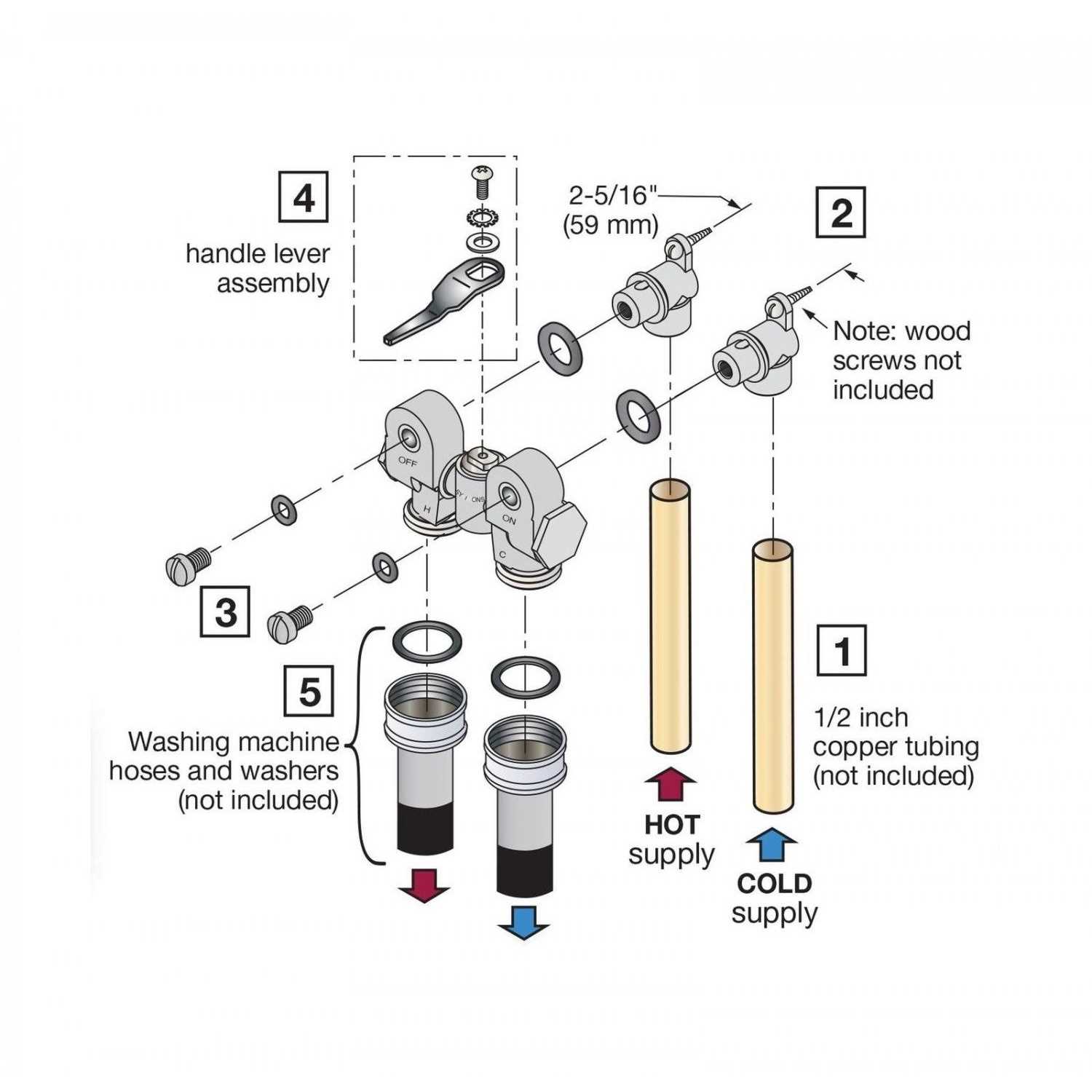 Symmons W-400 Laundry-Mate Washing Machine Valve - Image 5