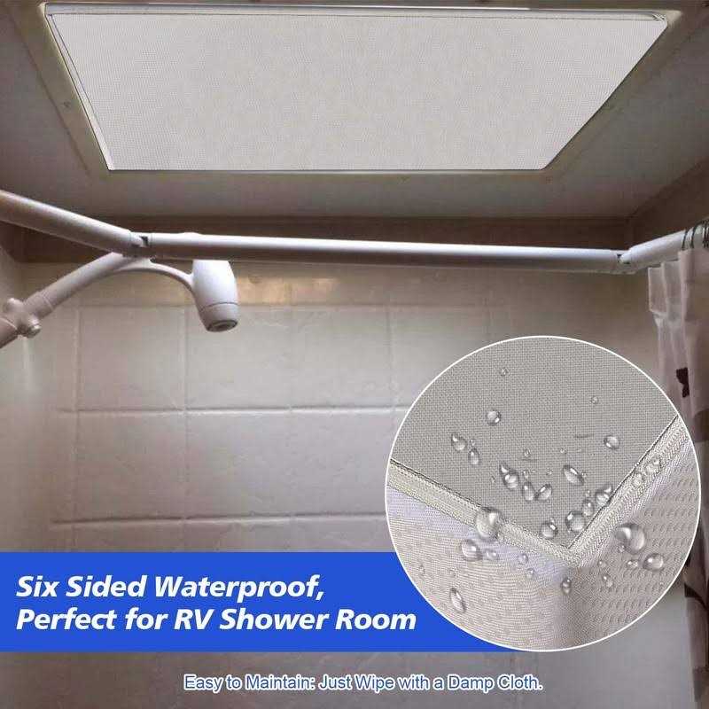 Waterproof Non Slip RV Vent Insulator and Camper Shower Skylight Cover with Reflective Surface - Image 4