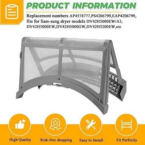 2023 Upgraded DC61-02595A Dryer Lint Filter Case Screen by Techecook - Image 4