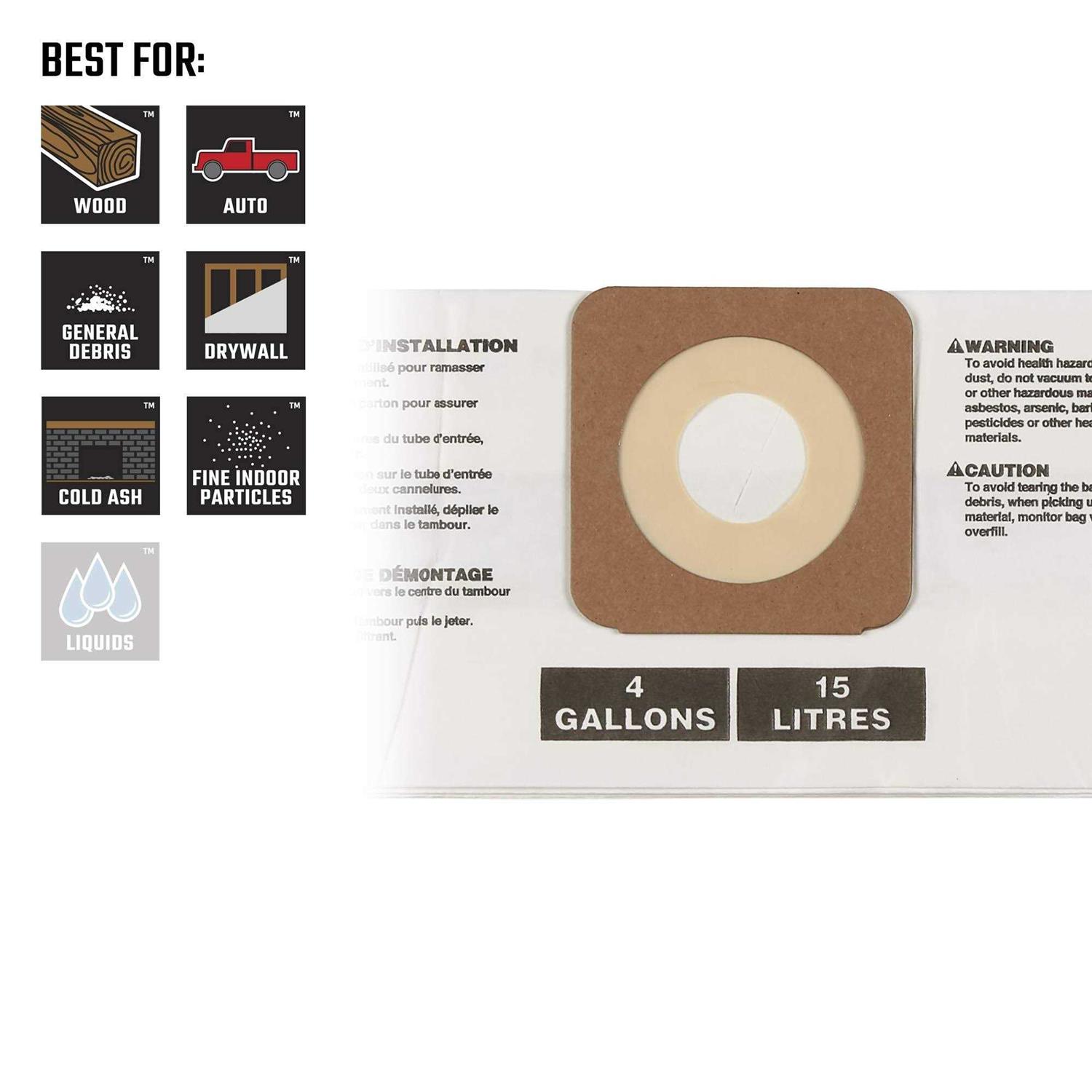 Craftsman 2-Pack 4 Gallon Fine Dust Filter Bag - Image 5