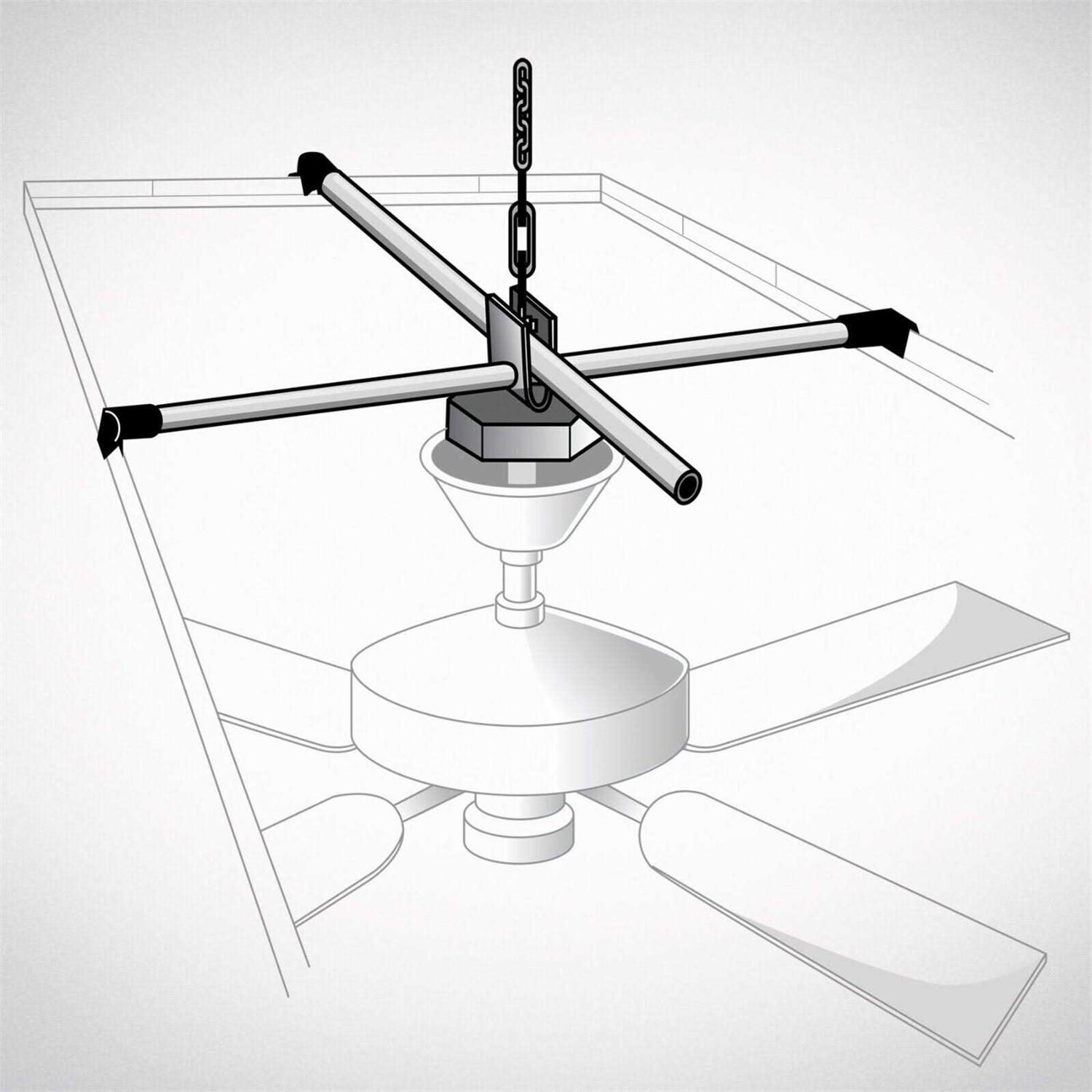Westinghouse 0107000 Saf-T-Grid Ceiling Fan Support Brace and Box for Suspended Ceilings - Image 4
