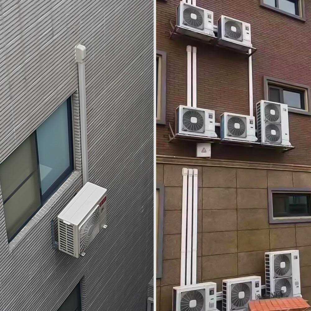 TURBRO 14' L Decorative PVC Line Cover Kit for Mini Split and Central Air Conditioners - Image 5