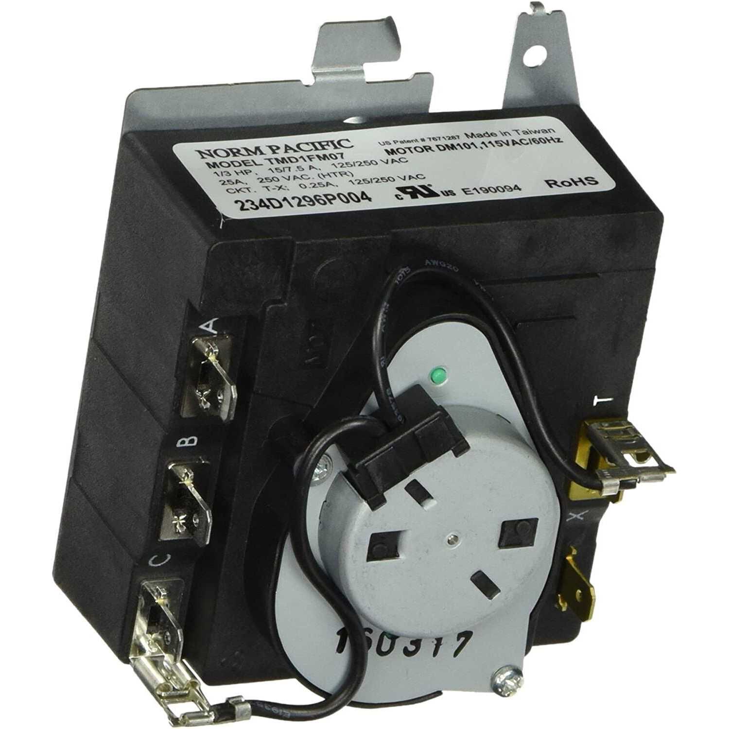 gLOB PRO SOLUTIONS Tmd14m30 234D2377P004 TMD16M12 234D2377P003 cKD1400 Dryer Timer 4A A Length Approx. Replacement for and compa - Image 4