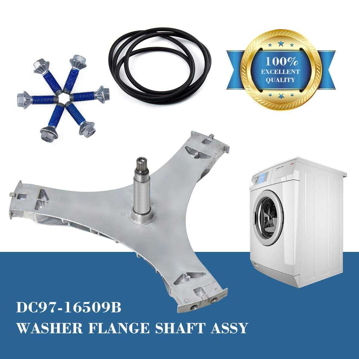Funmit DC97-16509B Washer Flange Shaft Assembly & DC60-40137A Hex Mounting Bolt & DC69-00804A Gasket Seal Compatible - Image 3