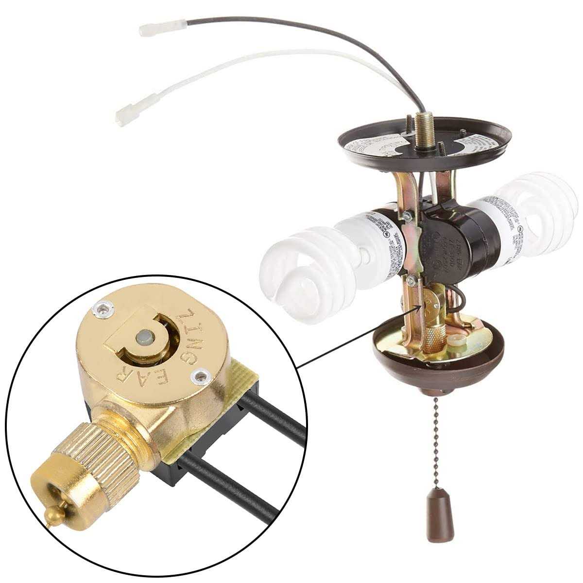 Ceiling Fan Switch Zing Ear ZE-109M Pull Chain Switch On/Off Light Switch for Hunter Ceiling Fan Light Lamp Replacement - Image 3
