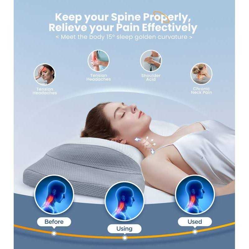 8X Support Side Sleeping Pillow for Neck Pain Relief Adjustable Cervical Pillow Fit Shoulder Perfectly - Image 4