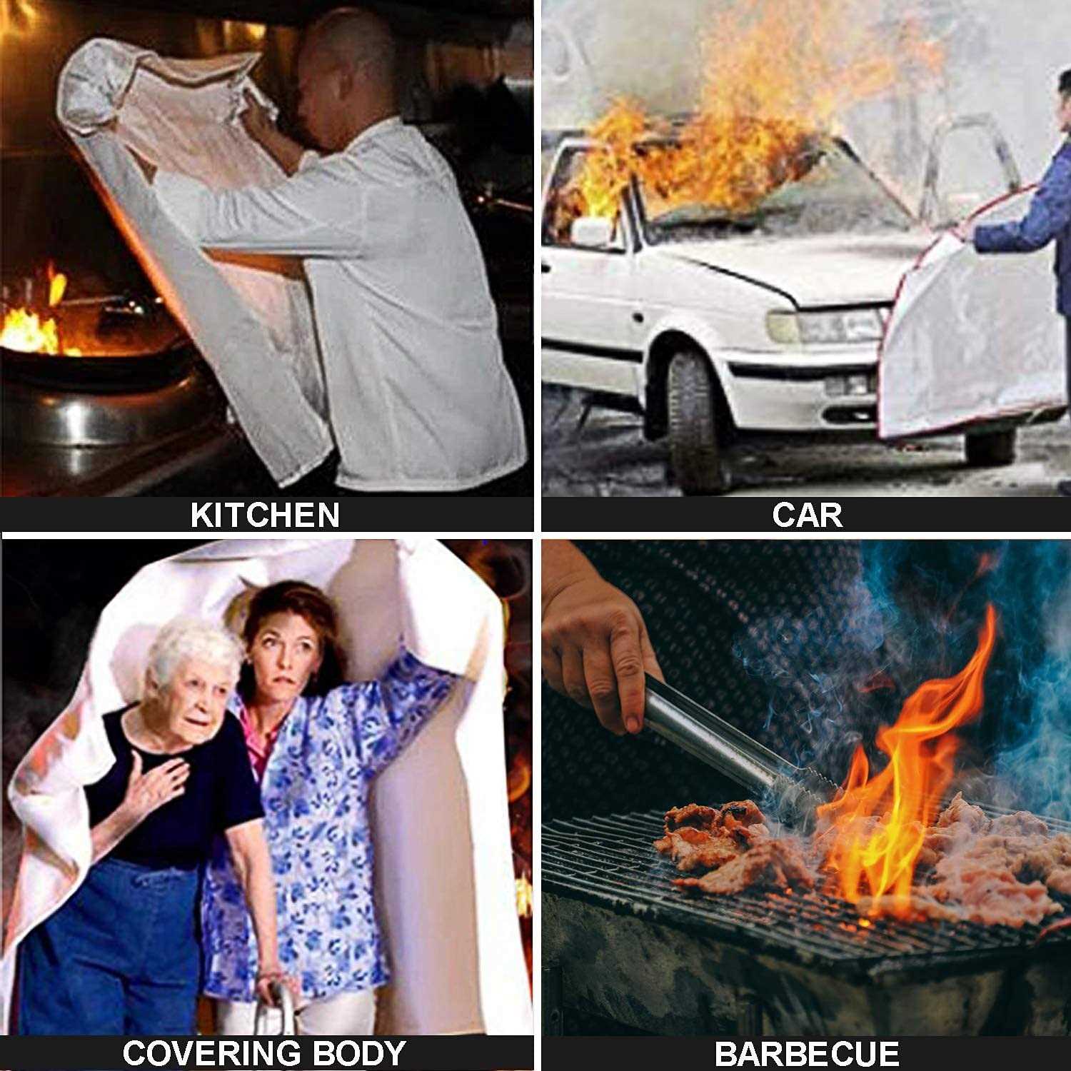 Fire Blanket Fire Guardian Blanket and Fire Blanket Fire Suppression Blankets for Kitchen - Image 5