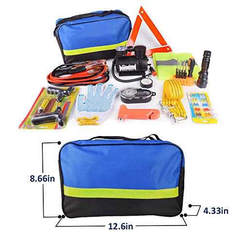 Car Emergency Kit Roadside Assistance Auto Emergency Kit 14-piece Tool Set Car Safety Kit with Jumper Cables - Image 4