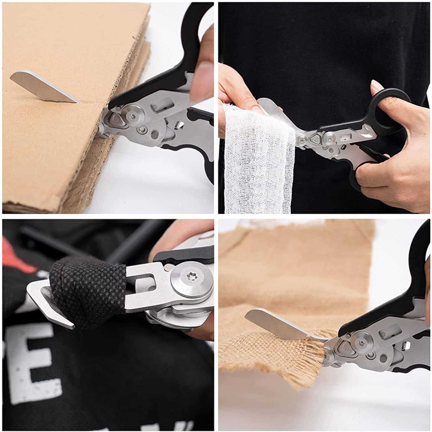 Elegital Emergency Response Shears Stainless Steel Foldable Scissors Pliers - Image 3