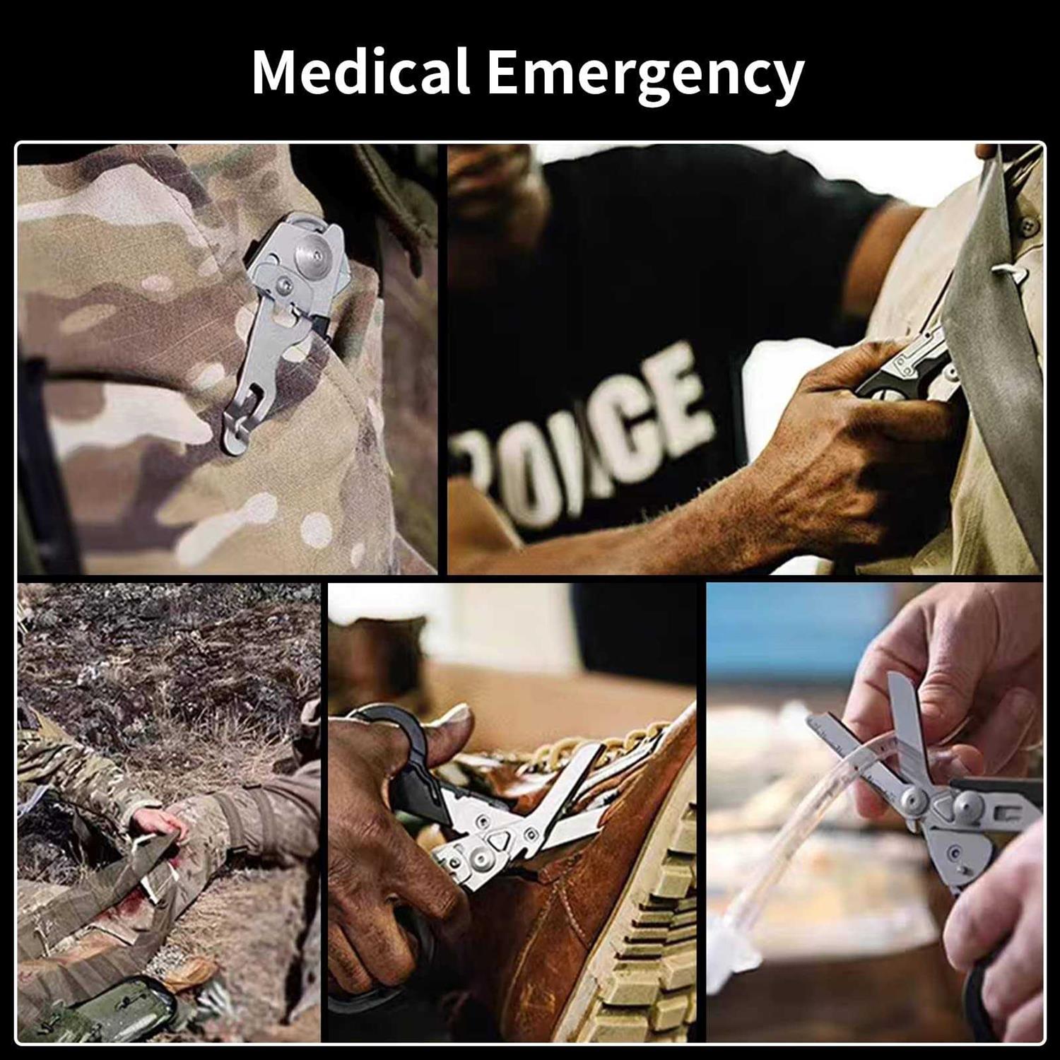 Elegital Emergency Response Shears Stainless Steel Foldable Scissors Pliers - Image 3