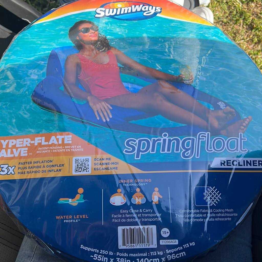 Swimways Spring Float Recliner Pool - Image 5