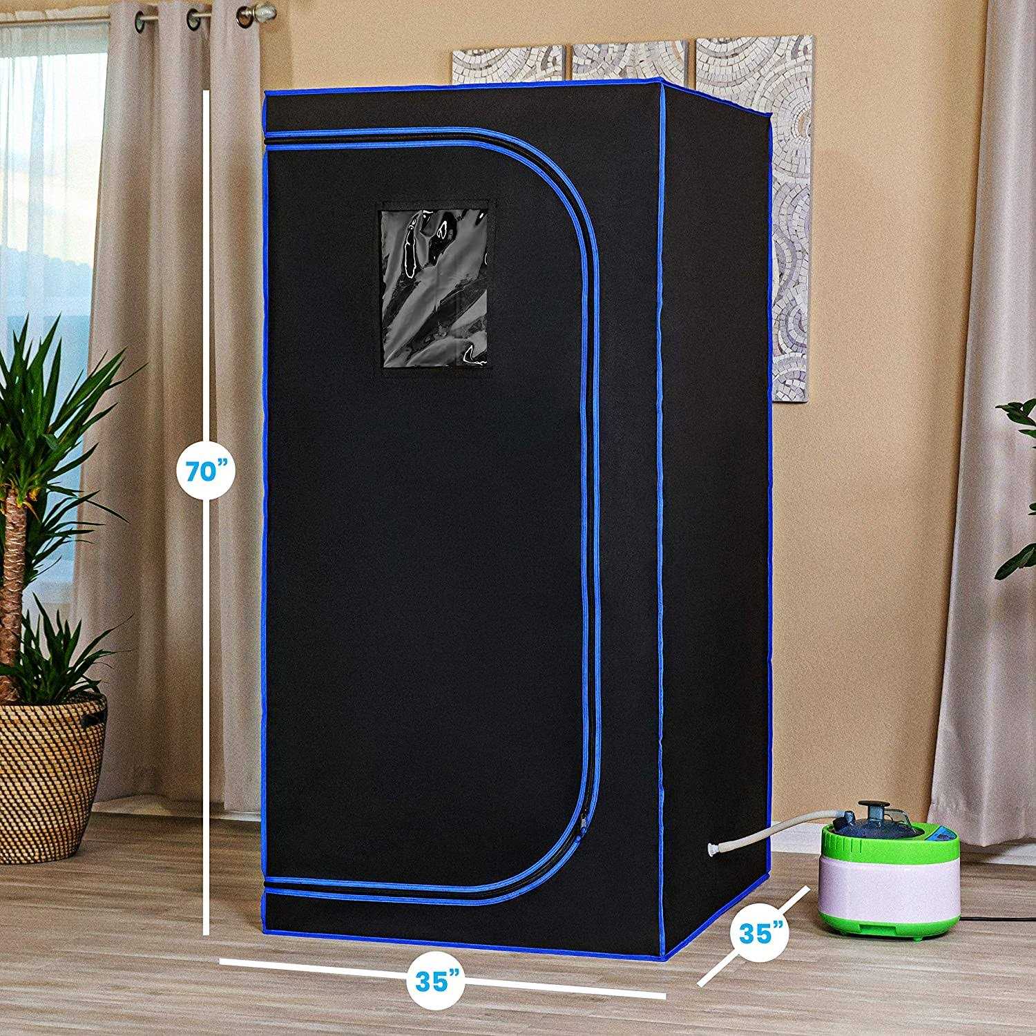 SereneLife SLISAU35BK Full Size Portable Steam Sauna –Personal Home Spa - Image 4