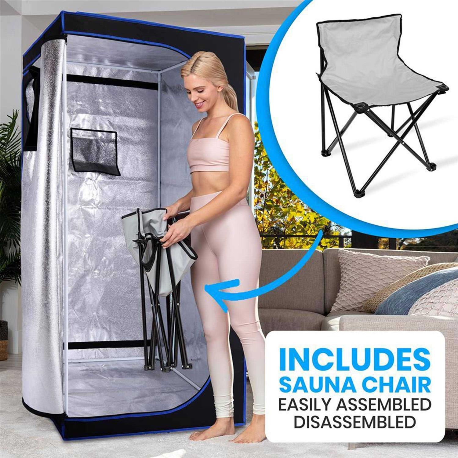 SereneLife SLISAU35BK Full Size Portable Steam Sauna –Personal Home Spa - Image 5