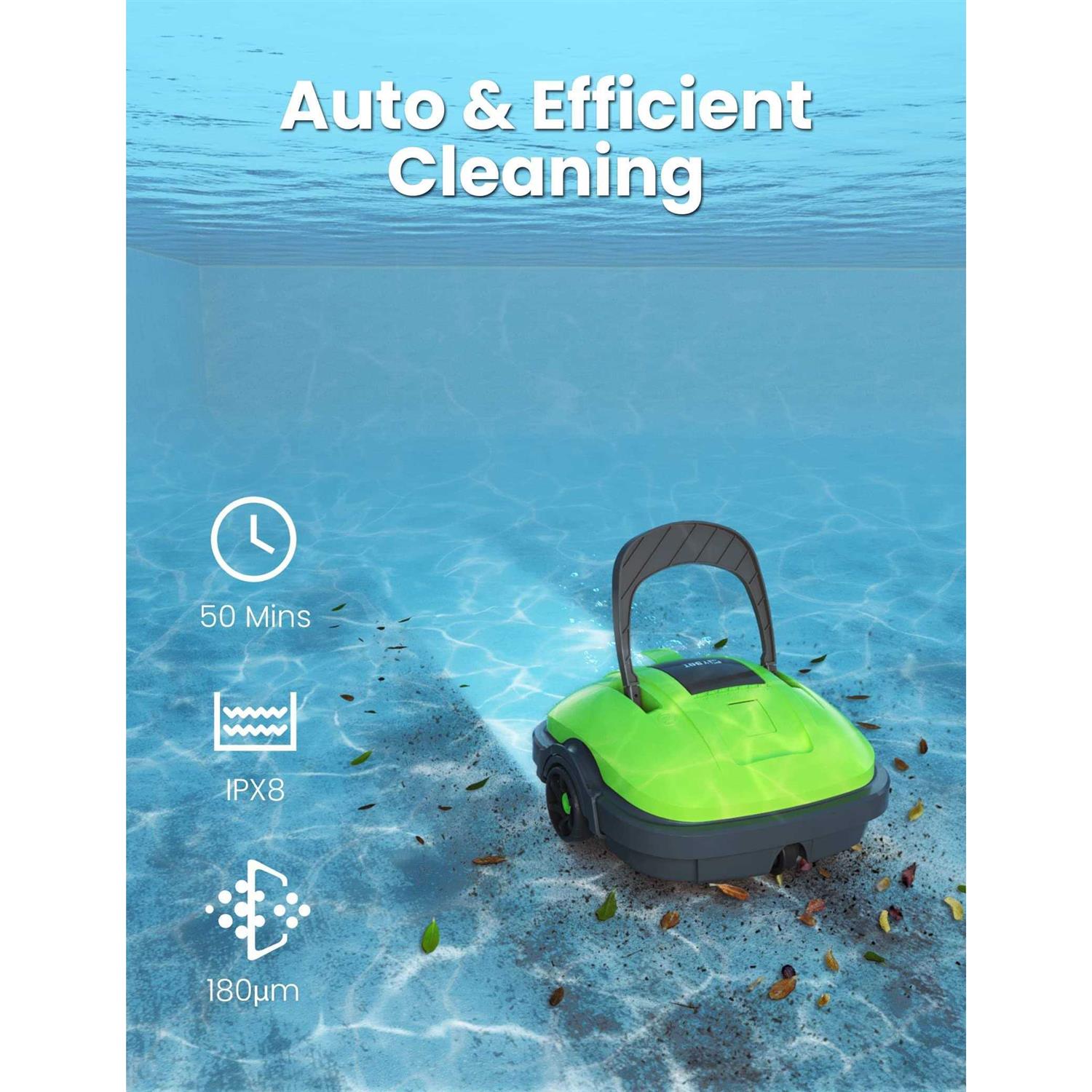 WYBOT Cordless Robotic Pool Cleaner Automatic Pool Vacuum Powerful Suction - Image 5