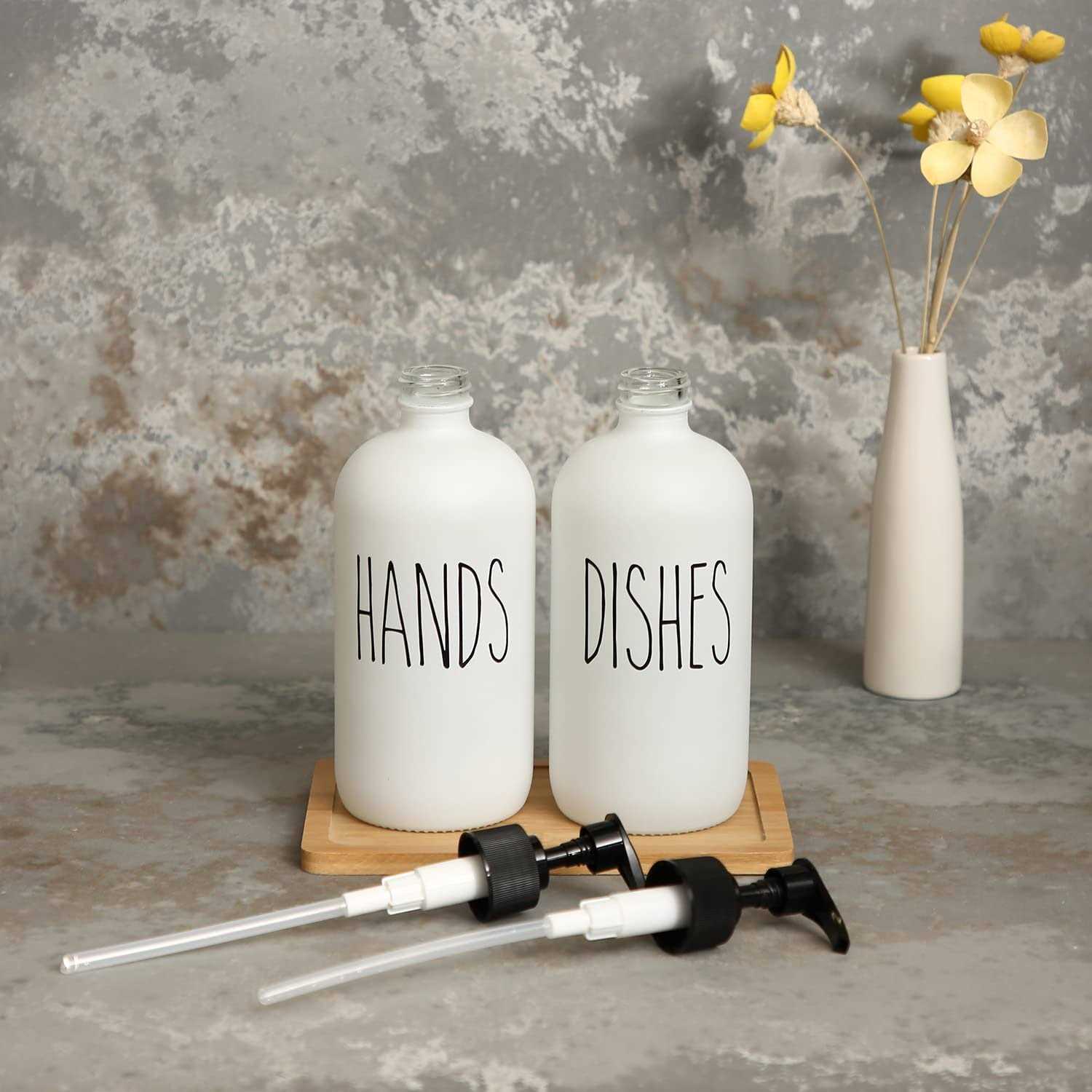 Momeemo Soap Dispenser Set 2 Pack, Contains Dish Soap Dispenser and Hand Soap Di - Image 3