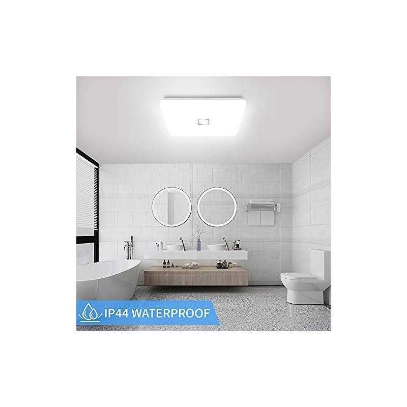 Airand 5000K LED Ceiling Light Flush Mount 24W 12.6in Square LED Ceiling Lamp for Kitchen Bathroom Hallway with 240Pcs LED Chips Without Flicker - Image 3