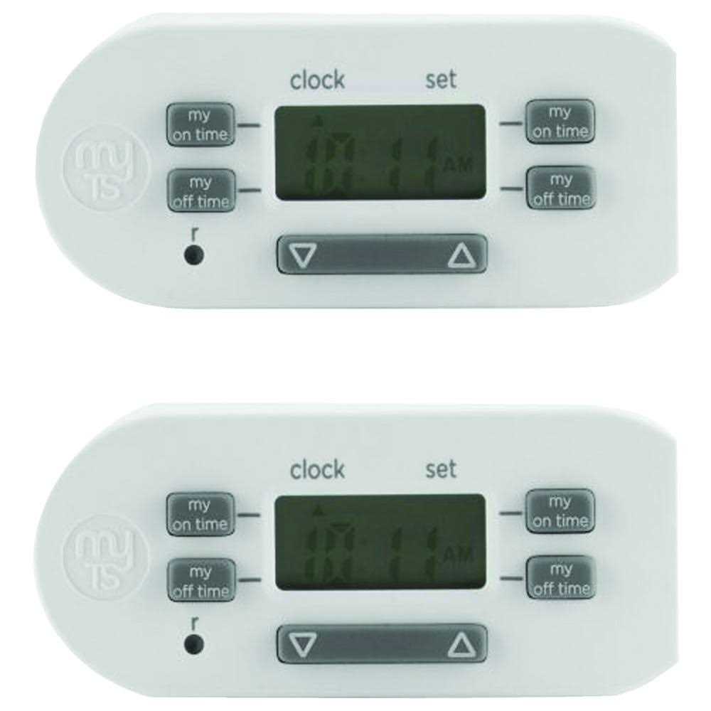 myTouchSmart Indoor Digital Plug-In Timer 2 Pack 1 Outlet Polarized - Image 3