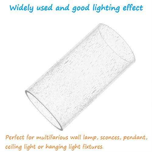 Eumyviv Cylinder Clear Bubble Glass Lamp Shade - Image 4