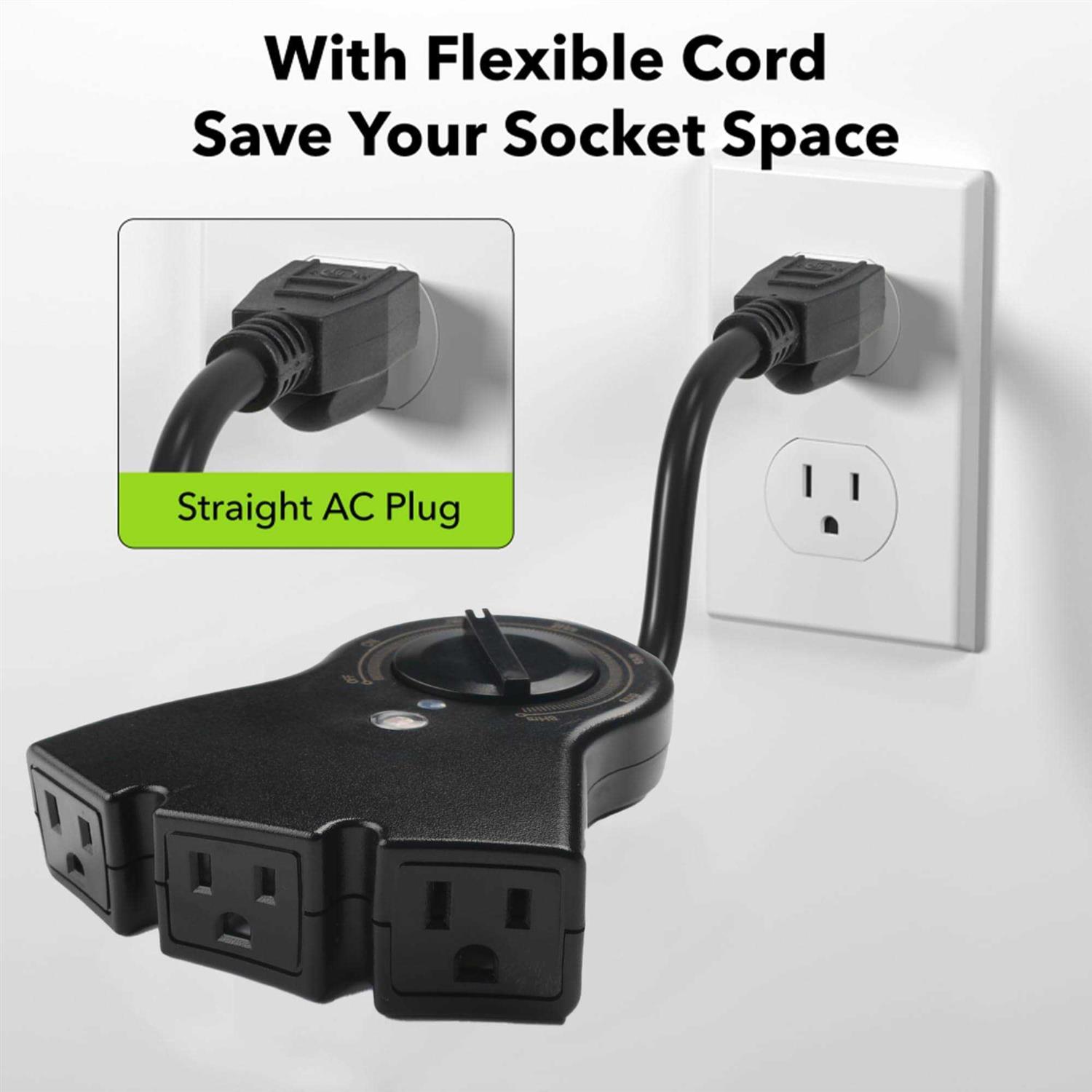 BN-LINK Outdoor Timer with Photocell Light Sensor Waterproof Outdoor 24 Hour Countdown Timer - Image 4