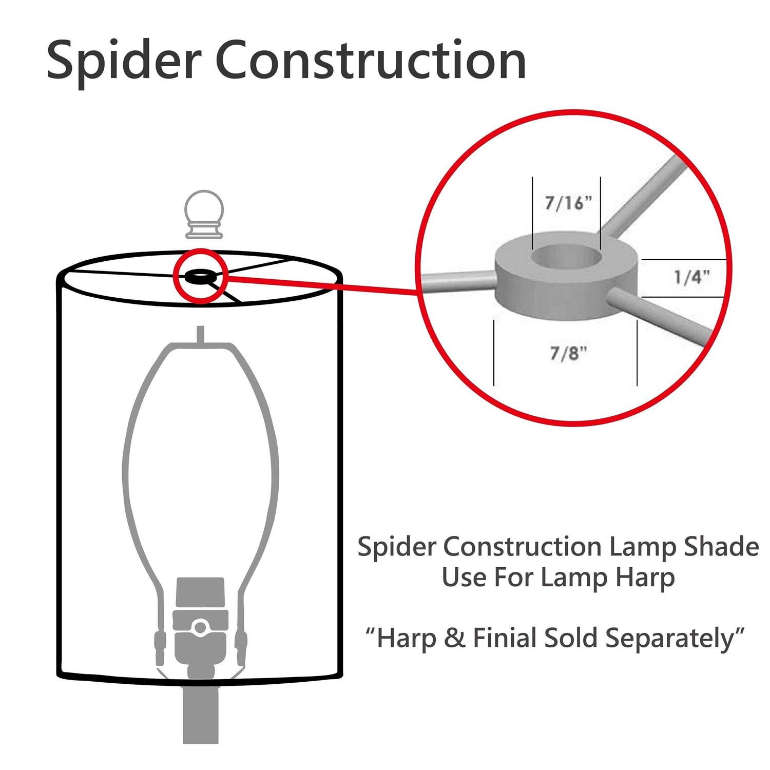 Aspen Creative 31290 Transitional Drum Shape Spider Construction Lamp Shade - Image 3