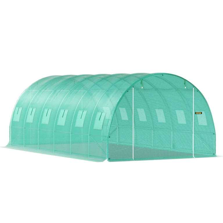 VEVOR Walk-in Tunnel Greenhouse 20 x 10 x 7 ft Portable Plant Hot House w/Zippered Door - Image 3