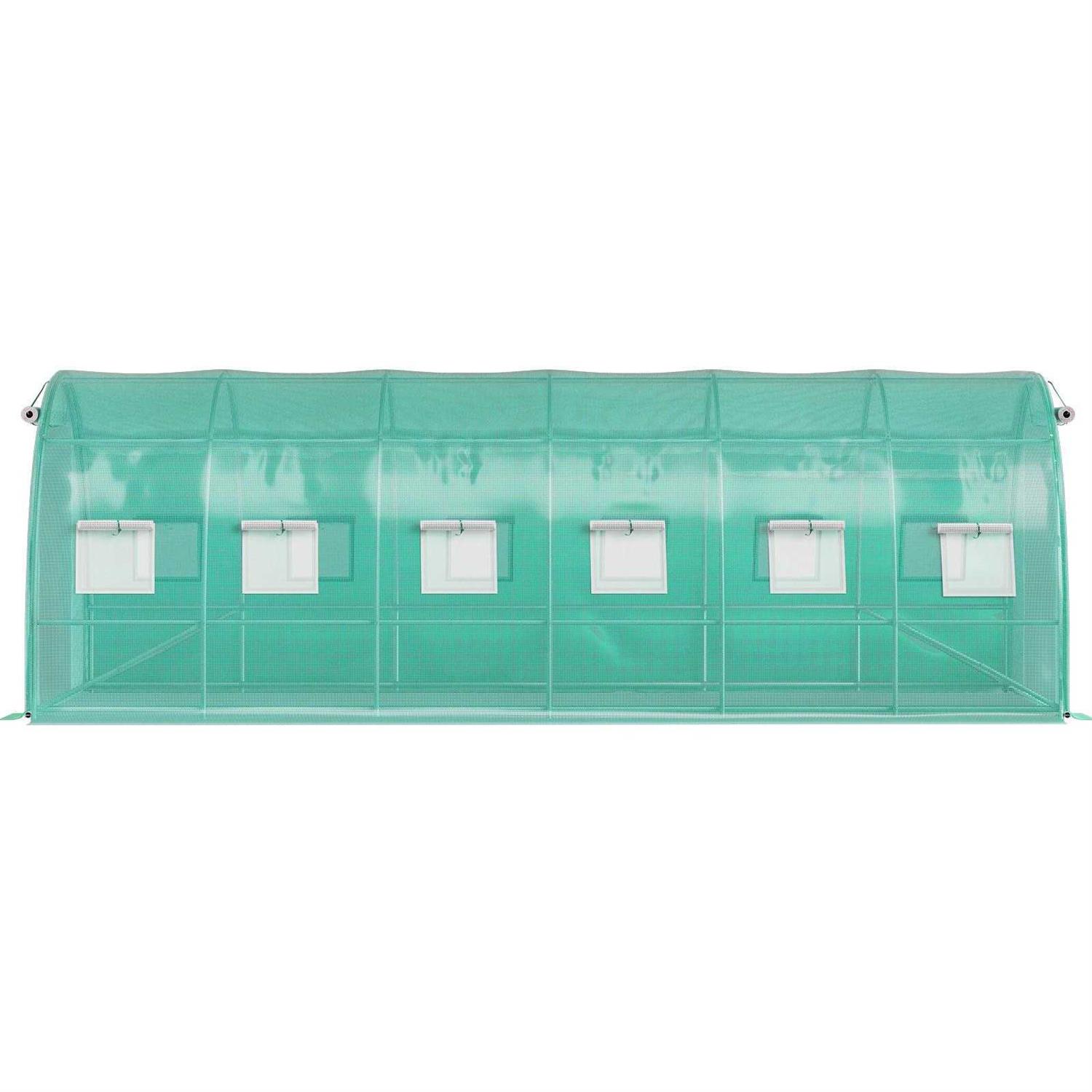 VEVOR Walk-in Tunnel Greenhouse 20 x 10 x 7 ft Portable Plant Hot House w/Zippered Door - Image 4