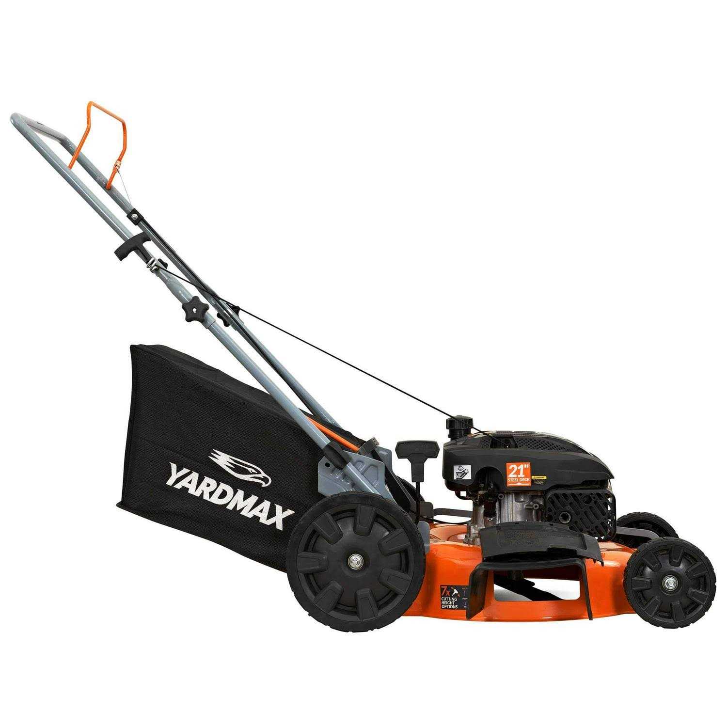 YARDMAX 21 in. 170cc 3-in-1 Gas Walk Behind Push Lawn Mower with High Rear Wheels - Image 4